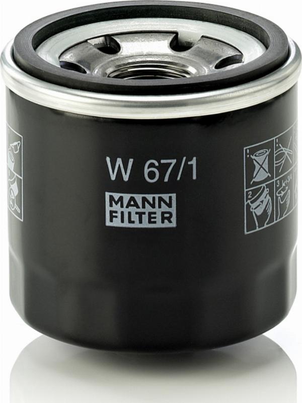 Mann-Filter W 67/1 - Масляний фільтр autozip.com.ua