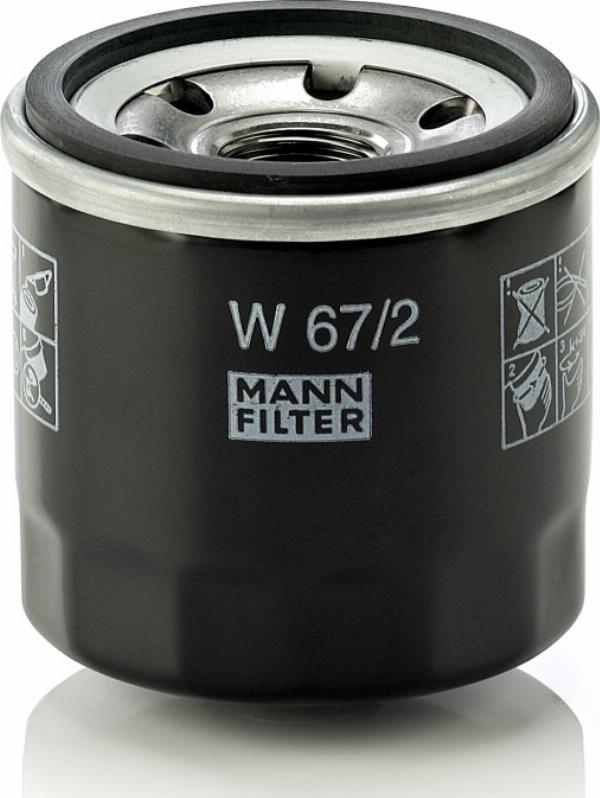 Mann-Filter W 67/2 - Масляний фільтр autozip.com.ua