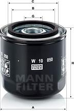 Mann-Filter W 10 050 - Масляний фільтр autozip.com.ua