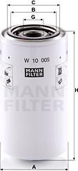 Mann-Filter W 10 005 - Масляний фільтр autozip.com.ua