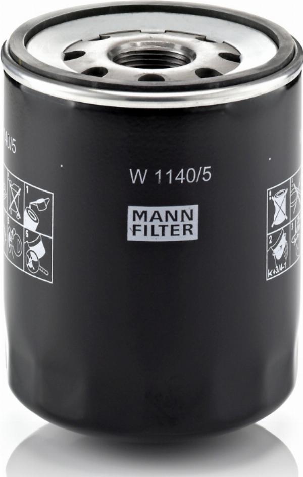 Mann-Filter W 1140/5 - Масляний фільтр autozip.com.ua