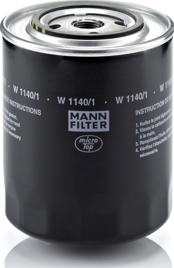 Mann-Filter W 1140/1 - Масляний фільтр autozip.com.ua