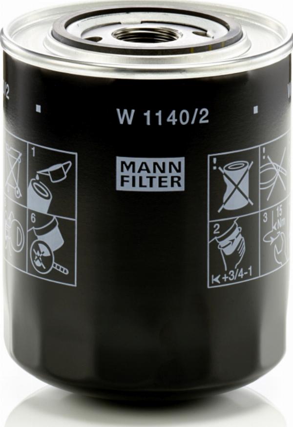 Mann-Filter W 1140/2 - Масляний фільтр autozip.com.ua