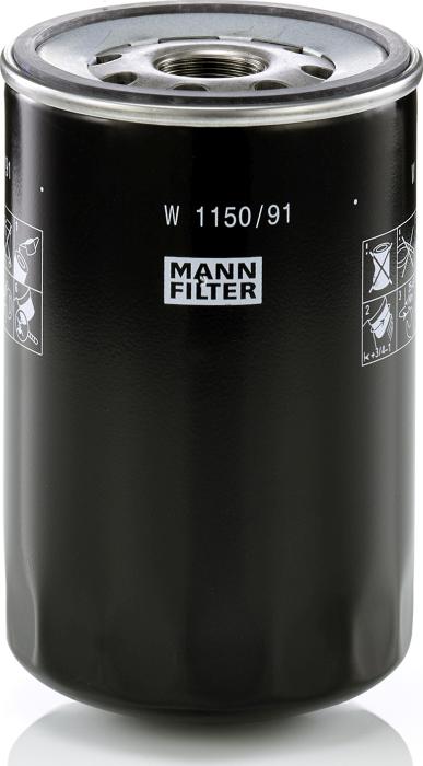 Mann-Filter W 1150/91 - Фільтр, Гідравлічна система приводу робочого устаткування autozip.com.ua