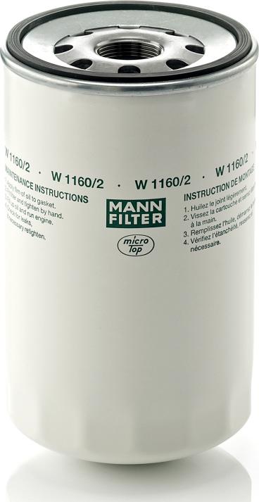 Mann-Filter W 1160/2 - Масляний фільтр autozip.com.ua