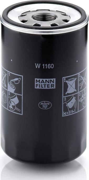 Mann-Filter W 1160 - Масляний фільтр autozip.com.ua