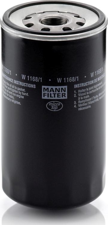 Mann-Filter W 1168/1 - Масляний фільтр autozip.com.ua