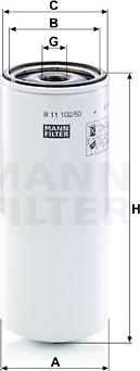 Mann-Filter W 11 102/50 - Масляний фільтр autozip.com.ua