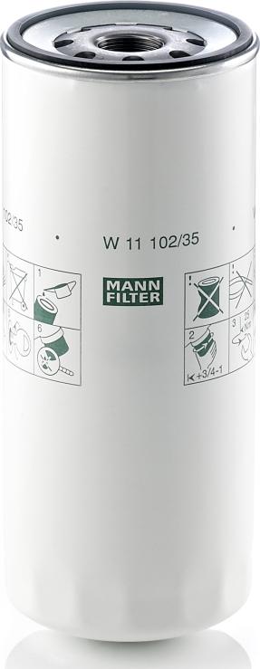 Mann-Filter W 11 102/35 - Масляний фільтр autozip.com.ua