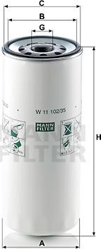 Mann-Filter W 11 102/35 - Масляний фільтр autozip.com.ua