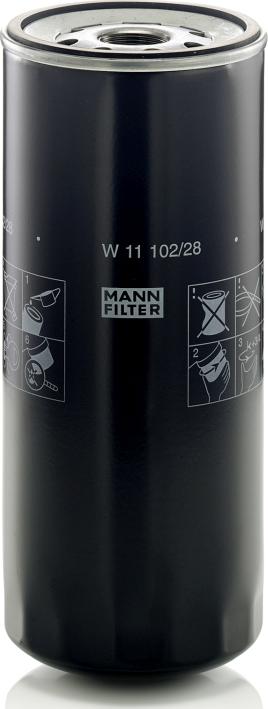 Mann-Filter W 11 102/28 - Масляний фільтр autozip.com.ua