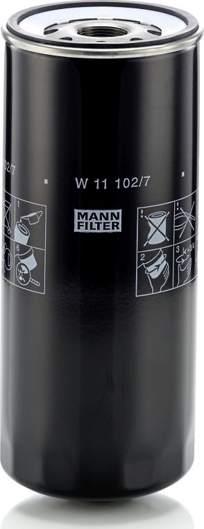Mann-Filter W 11 102/7 - Масляний фільтр autozip.com.ua