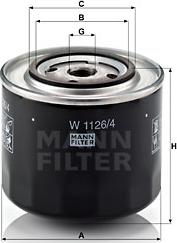 Mann-Filter W 1126 - Масляний фільтр autozip.com.ua