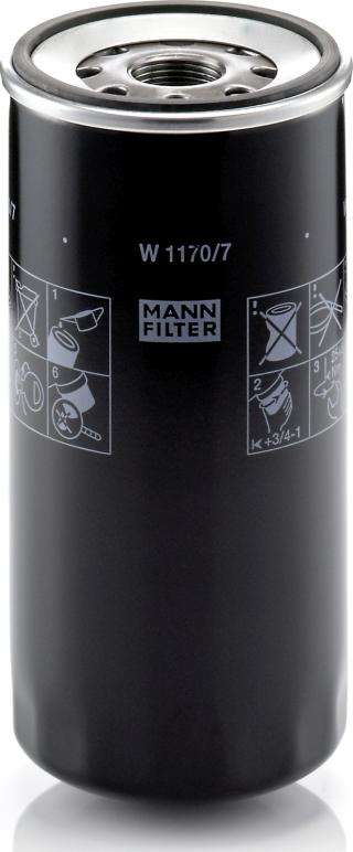 Mann-Filter W 1170/7 - Масляний фільтр autozip.com.ua