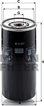 Mann-Filter W 1170/7 - Масляний фільтр autozip.com.ua