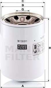 Mann-Filter W 13 011 x - Масляний фільтр autozip.com.ua