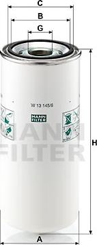 Mann-Filter W 13 145/6 - Масляний фільтр autozip.com.ua