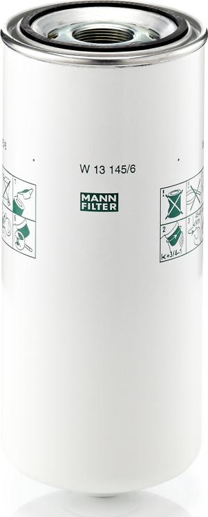 Mann-Filter W 13 145/6 - Масляний фільтр autozip.com.ua