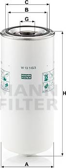 Mann-Filter W 13 145/3 - Масляний фільтр autozip.com.ua