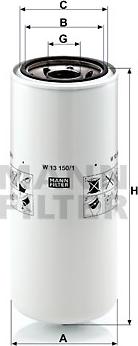 Mann-Filter W 13 150/1 - Масляний фільтр autozip.com.ua
