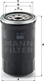 Mann-Filter W 8011 - Масляний фільтр autozip.com.ua