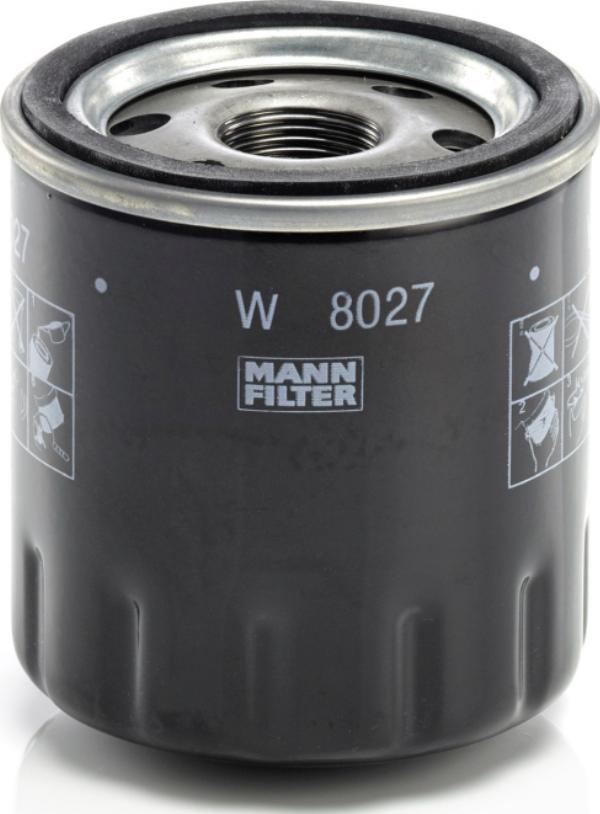 Mann-Filter W 8027 - Масляний фільтр autozip.com.ua