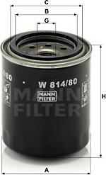 Mann-Filter W 814/80 - Масляний фільтр autozip.com.ua