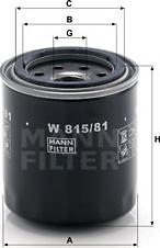 Mann-Filter W 815/81 - Масляний фільтр autozip.com.ua