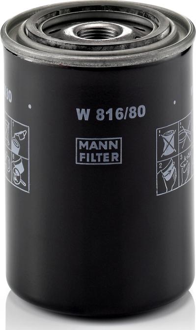 Mann-Filter W 816/80 - Масляний фільтр autozip.com.ua