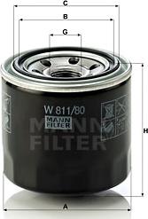Mann-Filter W 811/80 - Масляний фільтр autozip.com.ua
