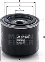 Mann-Filter W 811/81 - Масляний фільтр autozip.com.ua
