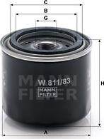 Mann-Filter W 811/83 - Масляний фільтр autozip.com.ua