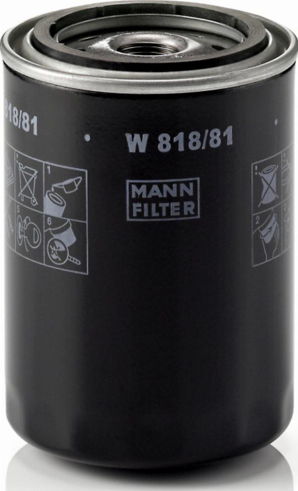 Mann-Filter W 818/81 - Масляний фільтр autozip.com.ua