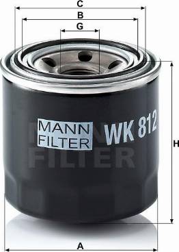 Mann-Filter W 812 - Масляний фільтр autozip.com.ua