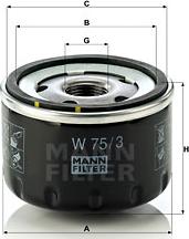 Mann-Filter W 75/3 - Масляний фільтр autozip.com.ua