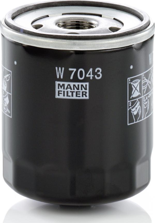 Mann-Filter W 7043 - Масляний фільтр autozip.com.ua