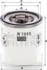 Mann-Filter W 7050 - Масляний фільтр autozip.com.ua