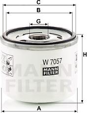 Mann-Filter W 7057 - Масляний фільтр autozip.com.ua