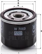 Mann-Filter W 7069 - Масляний фільтр autozip.com.ua