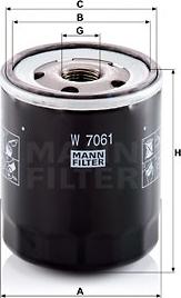 Mann-Filter W 7061 - Масляний фільтр autozip.com.ua