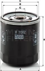 Mann-Filter W 7062 - Масляний фільтр autozip.com.ua