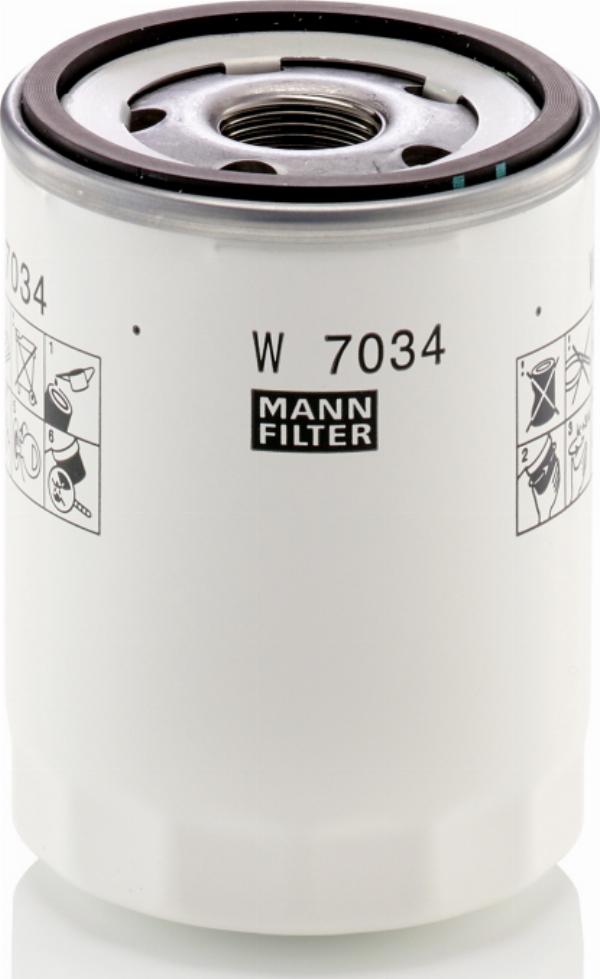 Mann-Filter W 7034 - Масляний фільтр autozip.com.ua