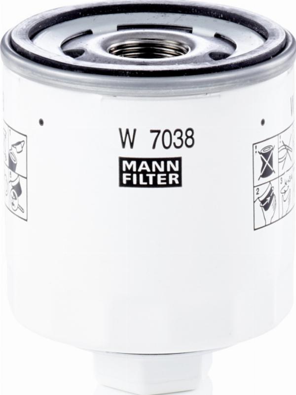 Mann-Filter W 7038 - Масляний фільтр autozip.com.ua
