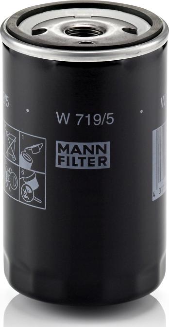 Mann-Filter W 719/5 - Масляний фільтр autozip.com.ua