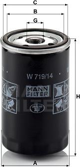 Mann-Filter W 719/14 - Масляний фільтр autozip.com.ua