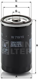 Mann-Filter W 719/15 - Масляний фільтр autozip.com.ua