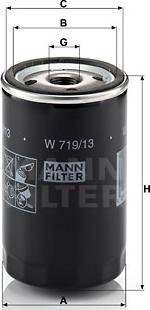 Mann-Filter W 719/13 (10) - Масляний фільтр autozip.com.ua
