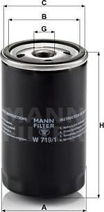 Mann-Filter W 719/1 - Масляний фільтр autozip.com.ua