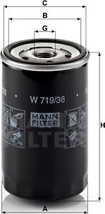 Mann-Filter W 719/36 - Масляний фільтр autozip.com.ua