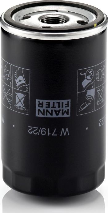 Mann-Filter W 719/22 - Масляний фільтр autozip.com.ua